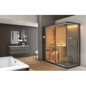 ETHOS Hammam mit integrierter Dusche + Sauna 200x100xH.215 Ecke / Wand - Hafro - Geromin