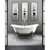 Chérie Badewanne aus Gusseisen ohne Löcher 168,5 LxH68xT76 mit Flora-Fuß DEVON&DEVON - 1