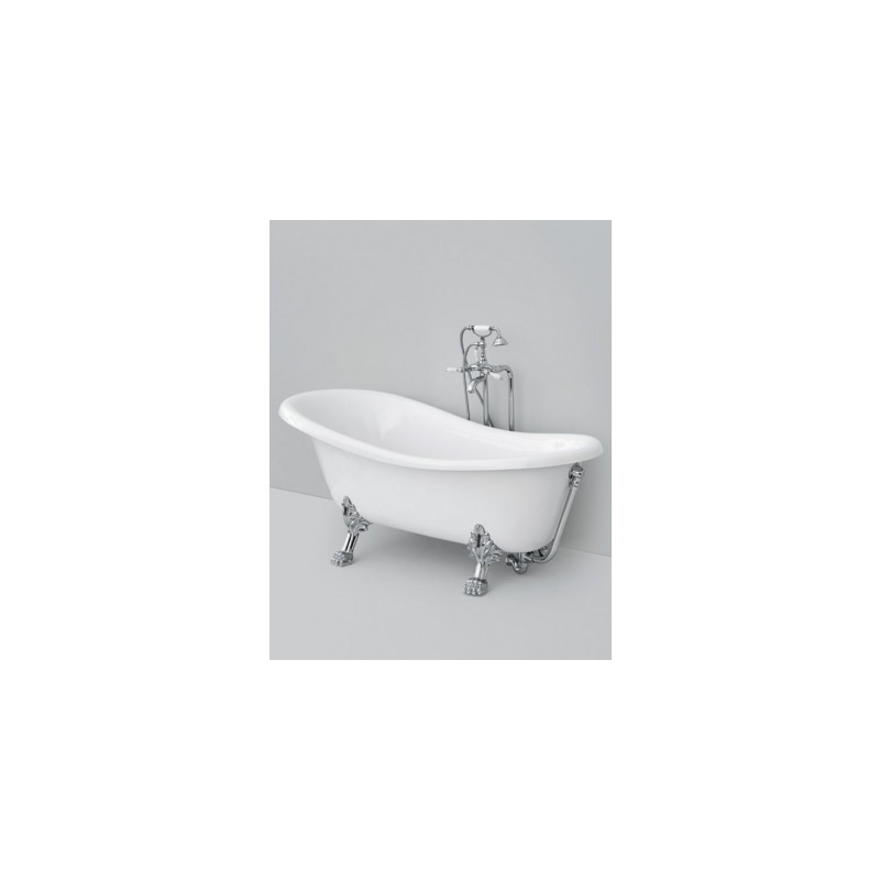 ARTCERAM BAIN AUTOPORTANT HERMITAGE BLANC 170 x 80 h 72 PIEDS CHROMÉS