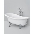 ARTCERAM HERMITAGE WHITE FREESTANDING BATH 170 x 80 h 72 CHROME FEET