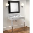 Epoque Console porte lavabo avec plan en marbre Calacatta Borghini et Structure Metallique Chrome L103,5xH96,5xD59,7 DEVON&DEVON