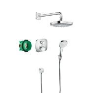 Croma Select E Concealed shower system with Hansgrohe Ecostat E thermostat