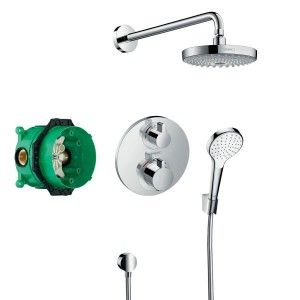 Croma  Select S  Sistema Doccia ad incasso con termostatico Ecostat S Hansgrohe 