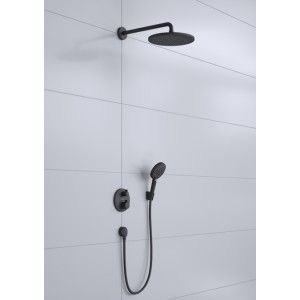 Système de douche Croma  280 1 jet Ecostat S Noir Matt Hansgrohe
