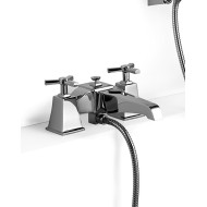 Time Robinetterie pour baignoire pour montage au bord du Bassin Avec Douchette et Flexible - Chrome DEVON&DEVON - 1