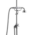 Diverter on external tube with hand shower and fork L25.5 x H12 x D11.7 - Chrome DEVON&DEVON - 1