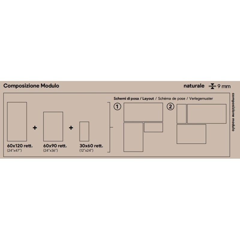 AVALON BEIGE NAT MODULE  MODULO120 - SAIME 8690014 SAIME CERAMICHE - 1
