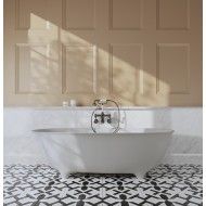 DOVE Freistehende Badewanne in White Tec Plus L170,5 x H52,8 x T84,6 DEVON&DEVON - 1