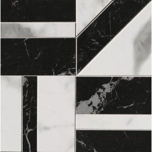 ROMA GOLD CARRARA/NERO ELEGANTE DECO MOSAICO 30X30  - fQKC Fap Ceramiche FAP CERAMICHE - 1