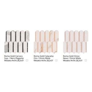 ROMA GOLD ONICE NEVE/ONICE MIELE ARCHS MOSAICO 28,2X31  - fQKQ Fap Ceramiche FAP CERAMICHE - 1