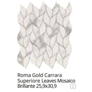 ROMA GOLD CARRARA SUPERIORE LEAVES MOSAICO 25,9X30,9   - fQMR Fap Ceramiche FAP CERAMICHE - 1