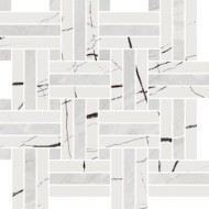 EXTRA MOSAICO INTRECCIO SCENIC WHITE/PULPIS GREY LEVIGATO 30X30 - Novabell EXT001L NOVABELL - 1