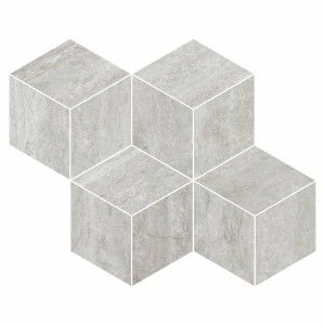 PRESTIGIO TRAVERTINO GRIGIO POLI MOSAIQUE CUBE RECTIFIEE  30,4x35,2 - REFIN  OO32 REFIN - 1