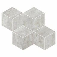 PRESTIGIO TRAVERTINO GRIGIO GLOSSY MOSAIC CUBE RECTIFIED  30,4x35,2 - REFIN  OO32 REFIN - 1