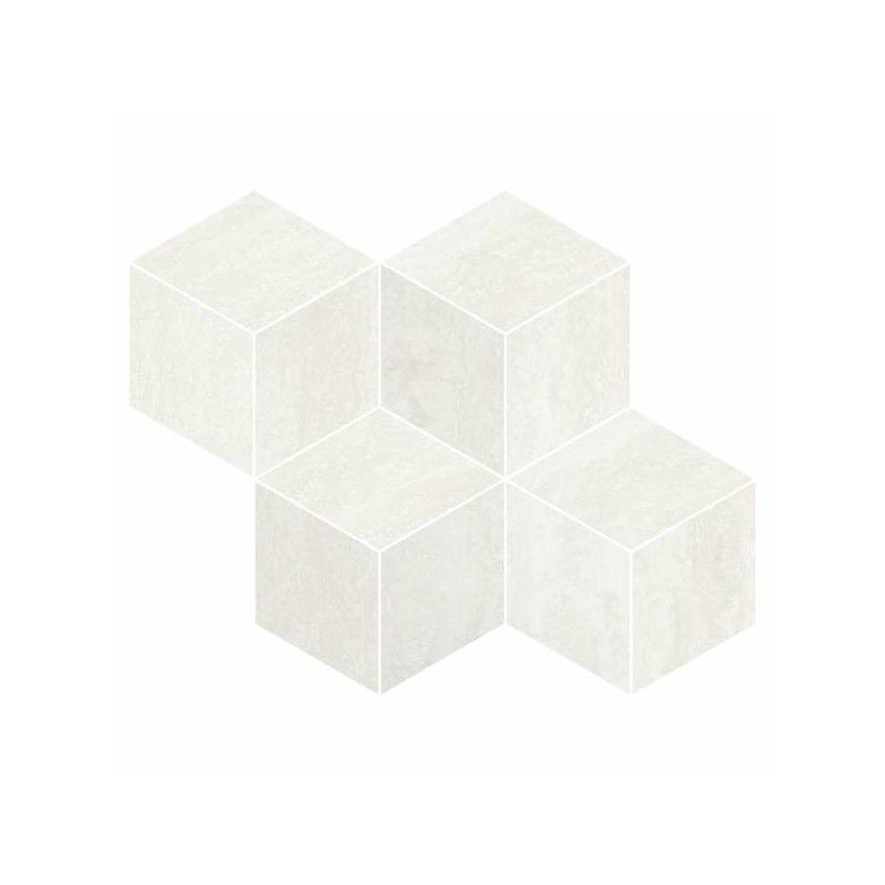 PRESTIGIO TRAVERTINO BIANCO SOFT MOSAIK CUBE REKTIFIZIERT  30,4x35,2 - REFIN  OO34 REFIN - 1