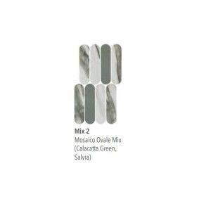 CHARM EXPERIENCE CALACATTA GREEN/SALVIA MOSAIK OVALI GELAEPPT  19,5X37 - ITALGRANITI CH02MOVLX ITALGRANITI GROUP - 1