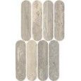 MYSTONE TRAVERTINO SILVER MOSAICO OVALE LUX 20X36,5 cm - Marazzi M9PK