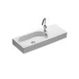 AREA Single hole Suspended washbasin 90x35 HATRIA