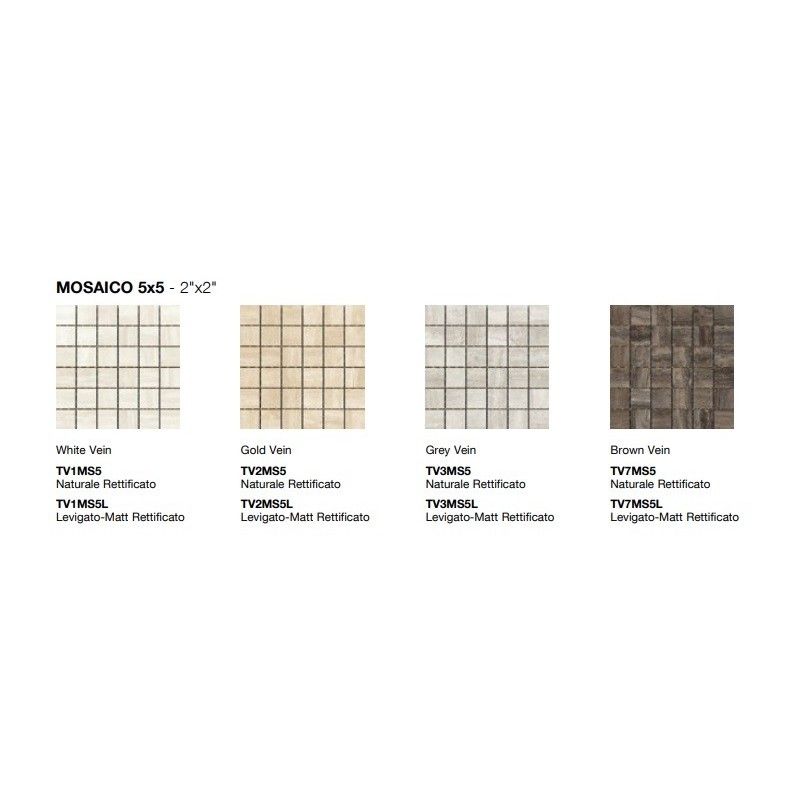 TOUCHSTONE BROWN VEIN MOSAIQUE 5X5 SQ. - COEM 0TV7MS5