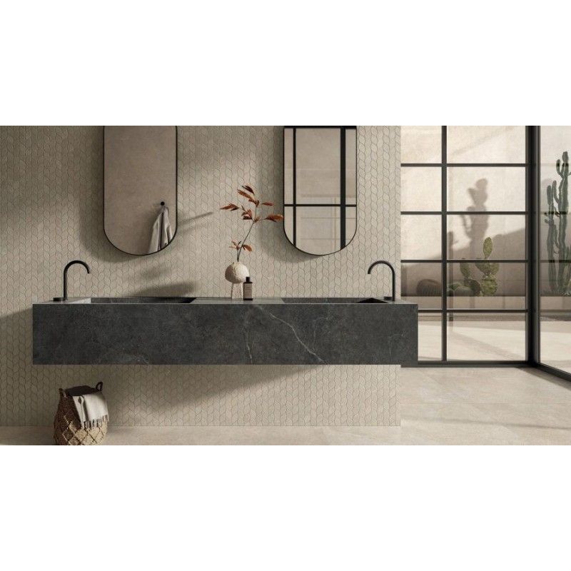 LIMESTONE  BEIGE MOSAICO FOGLIE  27,3X31,6 - IMPRONTA ILM02MF IMPRONTA - 1