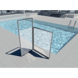 UNICA Enclosure Shower wall for outdoor spaces VISMARA VETRO