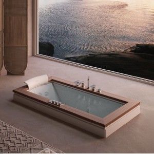 Aura Uno Wood Bathtub 180x90 h66cm SX Jacuzzi JACUZZI - 1