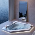 Aura Corner 160 Corian Whirlpool 164x164 h60cm Jacuzzi