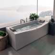Invita Whirlpool-Badewanne 180 x 78/88 h60 cm Jacuzzi Einzel-Version