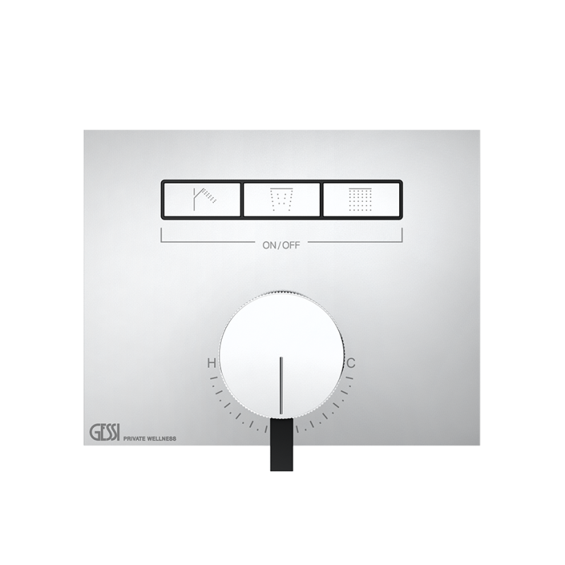 HI-FI Mixer Parti esterne per miscelatore Monocomando tre funzioni simultanee,con pulsanti ON-OFF GESSI GESSI SPA  - 2