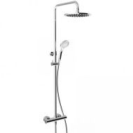 DUSCHSÄULE Wandmontierte Thermostat-Duschsäule, Umsteller, Ø300 Duschkopf, 1,5 m flexibler Schlauch und GESSI-Handbrause GESSI S