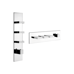 RETTANGOLO WELLNESS External part Wall mounted high flow thermostatic mixer 3 independent GESSI outlets GESSI SPA  - 2