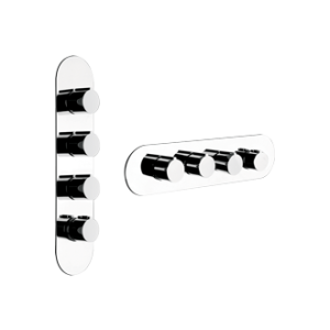 TONDO WELLNESS External part Wall mounted high flow thermostatic mixer 3 independent GESSI outlets GESSI SPA  - 2