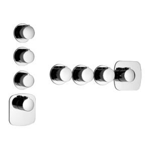 TONDO WELLNESS Parte esterna Miscelatore termostatico alta portata a parete 3 uscite indipendenti GESSI GESSI SPA  - 2