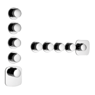 TONDO WELLNESS Parte esterna Miscelatore termostatico alta portata a parete 4 uscite indipendenti GESSI GESSI SPA  - 2