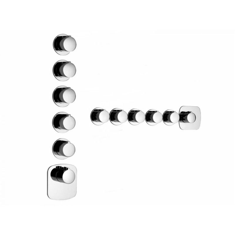 TONDO WELLNESS Partie extérieure Mitigeur thermostatique mural haut débit 5 sorties GESSI indépendantes GESSI SPA  - 2