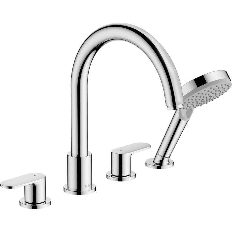 VIVENIS 4-hole rim mounted bath mixer with Hansgrohe S Box HANSGROHE - 1