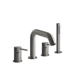 BATH316 4-Loch Wannengruppe mit Auslauf, Umstellung, 1,5m flexiblem Schlauch und Antikalk-Handbrause GESSI GESSI SPA  - 2