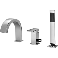ELLE Deck mounted bath mixer with diverter Chrome - Paffoni EL 040 CR RUBINETTERIA PAFFONI - 1