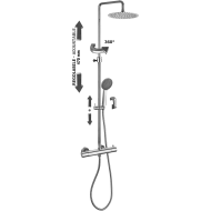 copy of Verstellbare Duschsäule NEW MINI MASTER Chrom - Paffoni ZCOL 599 NEW MINI MASTER RUBINETTERIA PAFFONI - 1