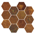 CORTEN OXIDUM NAT MOSAIQUE HEX 30X28 - APARICI APARICI CERAMICA - 1