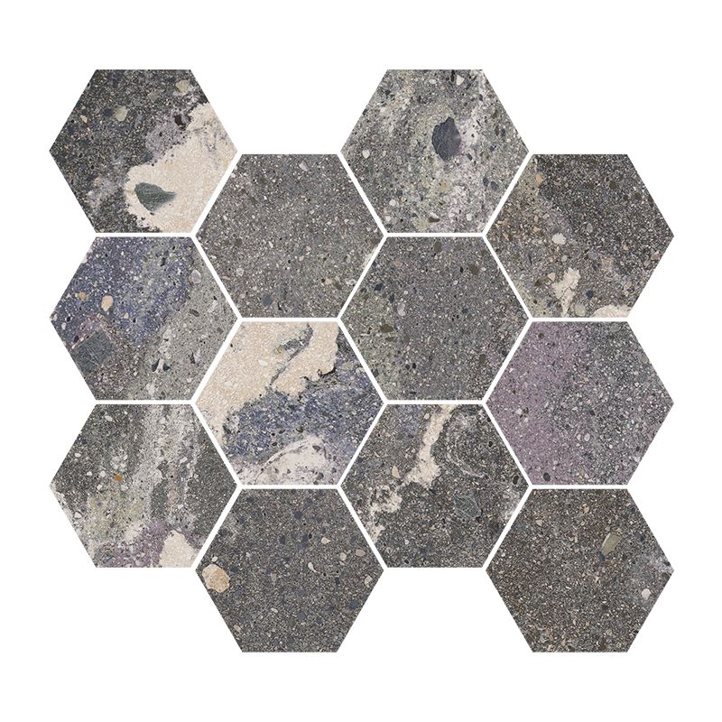 LITHOPS LIPAN STAMP NAT MOSAIK HEX 30X28 - APARICI APARICI CERAMICA - 1