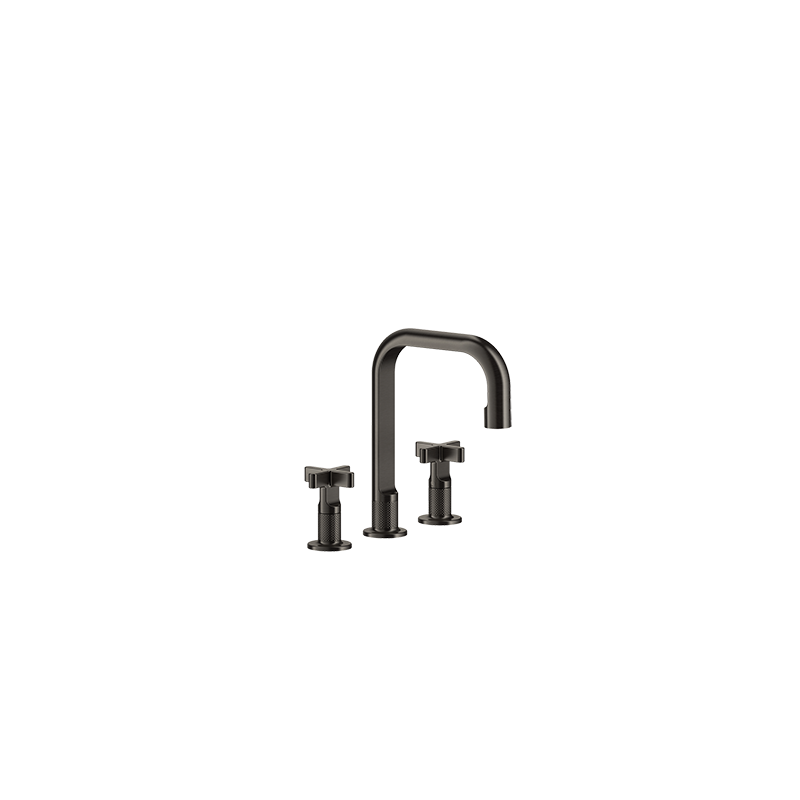 INCISO+ Medium 3-hole basin mixer without pop-up waste with GESSI connection hoses