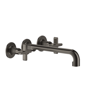 INCISO+ External part GESSI wall mounted 3-hole basin group long spout without pop-up waste
