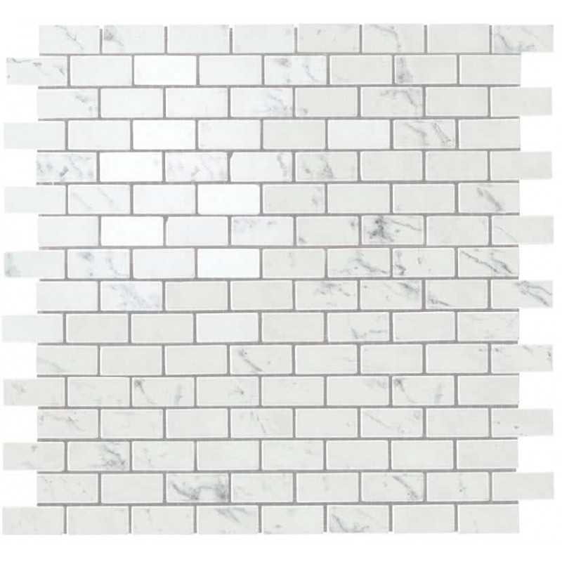 Marvel Carrara P. Mosaico Lapp. Burattato 29,8X29,8cm AS34 Atlas Concorde CERAMICHE ATLAS CONCORDE - 1