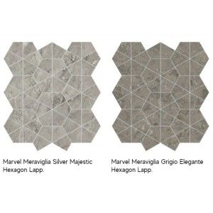 MARVEL MERAVIGLIA SILVER MAJESTIC HEXAGON LAPPATO 40,3X46,6 - ATLAS CONCORDE AJQ0 CERAMICHE ATLAS CONCORDE - 1
