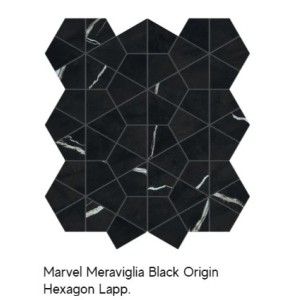 MARVEL MERAVIGLIA BLACK ORIGIN HEXAGON LAPPATO 40,3X46,6 - ATLAS CONCORDE AJQ2 CERAMICHE ATLAS CONCORDE - 1