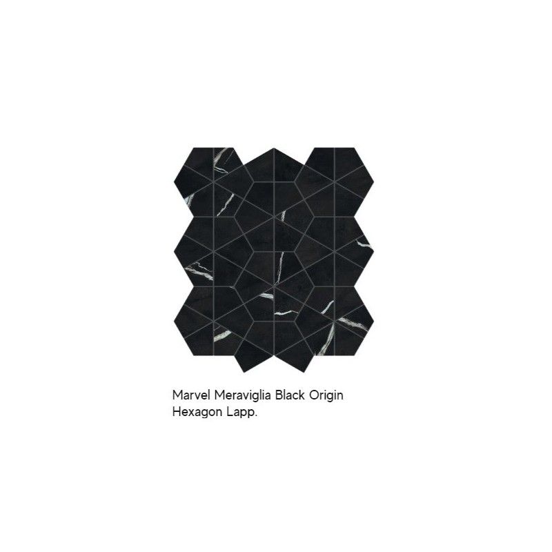 MARVEL MERAVIGLIA BLACK ORIGIN HEXAGON GELAEPPT 40,3X46,6 - ATLAS CONCORDE AJQ2 CERAMICHE ATLAS CONCORDE - 1