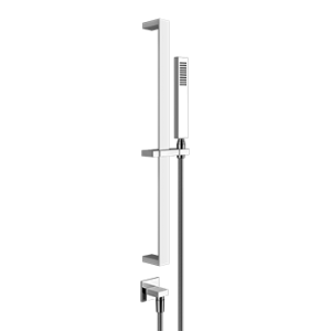 RETTANGOLO SHOWER Sliding rail with water connection, anti-lime hand shower and 1.5m flexible hose GESSI