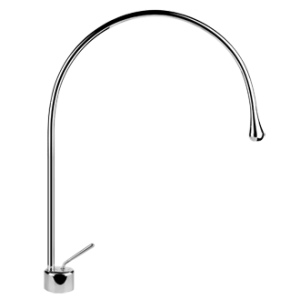 GOCCIA Waschtischmischer mit langem Auslauf ohne Ablaufgarnitur und GESSI-Anschlussschläuchen