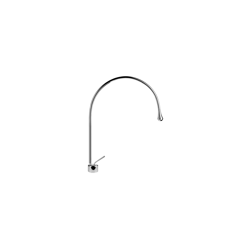 GOCCIA Long spout basin mixer without waste with GESSI connection hoses